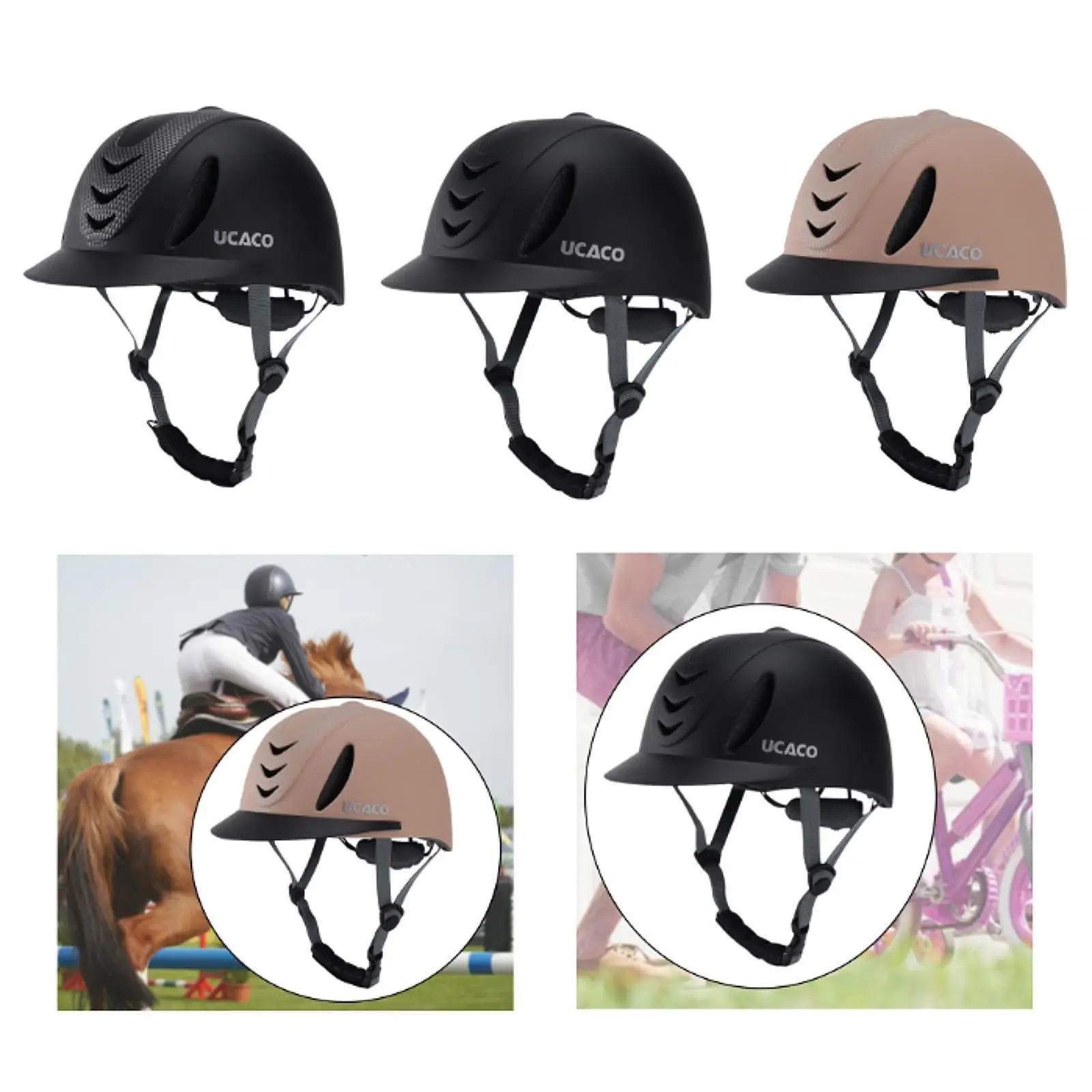 Casco da equitazione Casco da equitazione traspirante antiurto per attrezzatura equestre