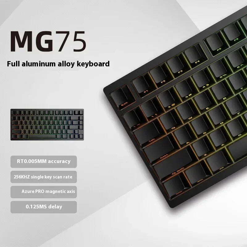 IROK MG75 PRO Aluminum Magnetic Mechanical Keyboard Gaming 0.005mm 8K Polling Rate Rapid Trigger RGB Hotswap FPS Gamer Keyboard