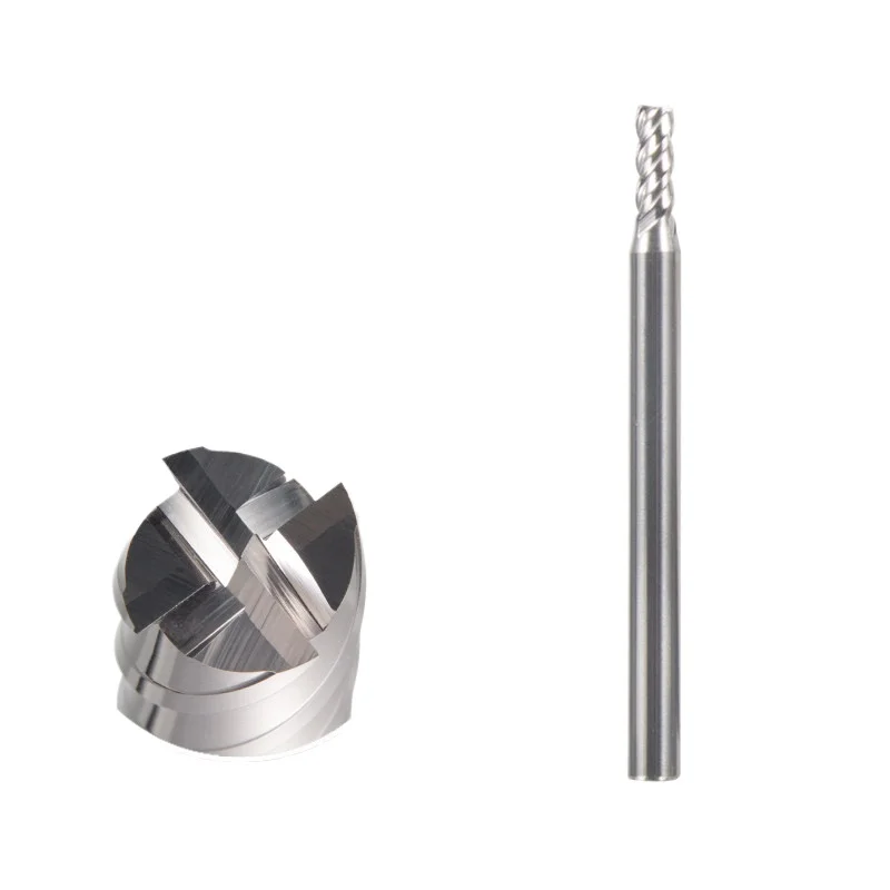 70 Degree Metal Ceramic End Mill 4 Flutes Solid Carbide Flat Milling Cutter CNC Cutting Tool