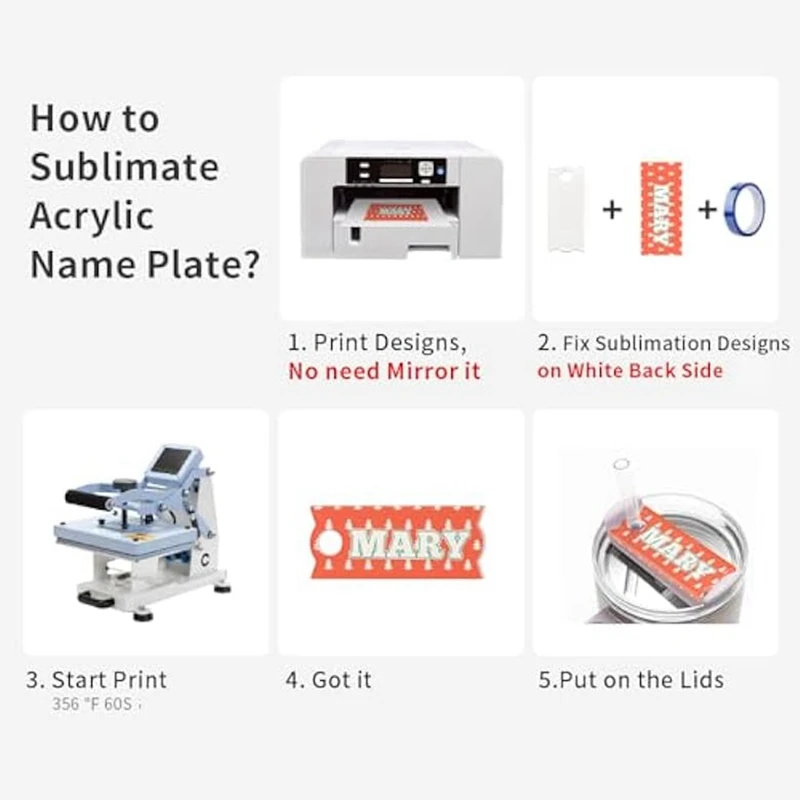 Сублимационный акриловый держатель для именных табличек, заготовки для стаканов на 40 унций, персонализированная именная бирка, крышка чашки, декоративная деталь, 20 шт.