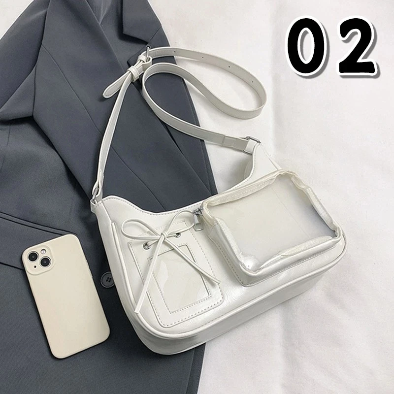 

Прозрачная сумка Ida в японском стиле, сумка через плечо, минималистичный дизайн, повседневная большая сумка, универсальная сумка для женщин и девочек