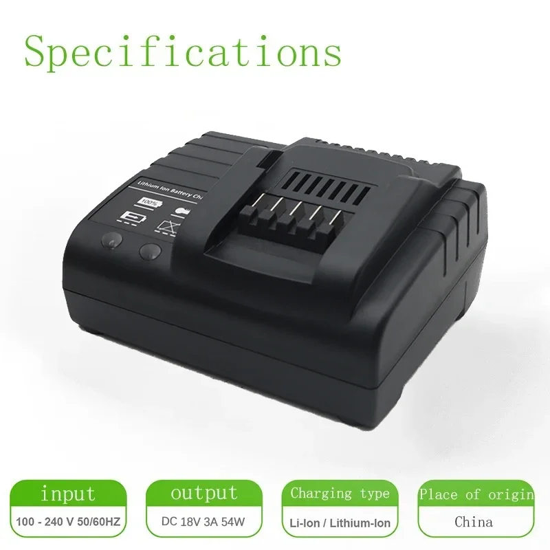 Imagem -02 - Carregador Substituto para Metabo 18v Series Li-ion Battery Charger Ferramentas Elétricas Acessórios de Bateria Asc3018