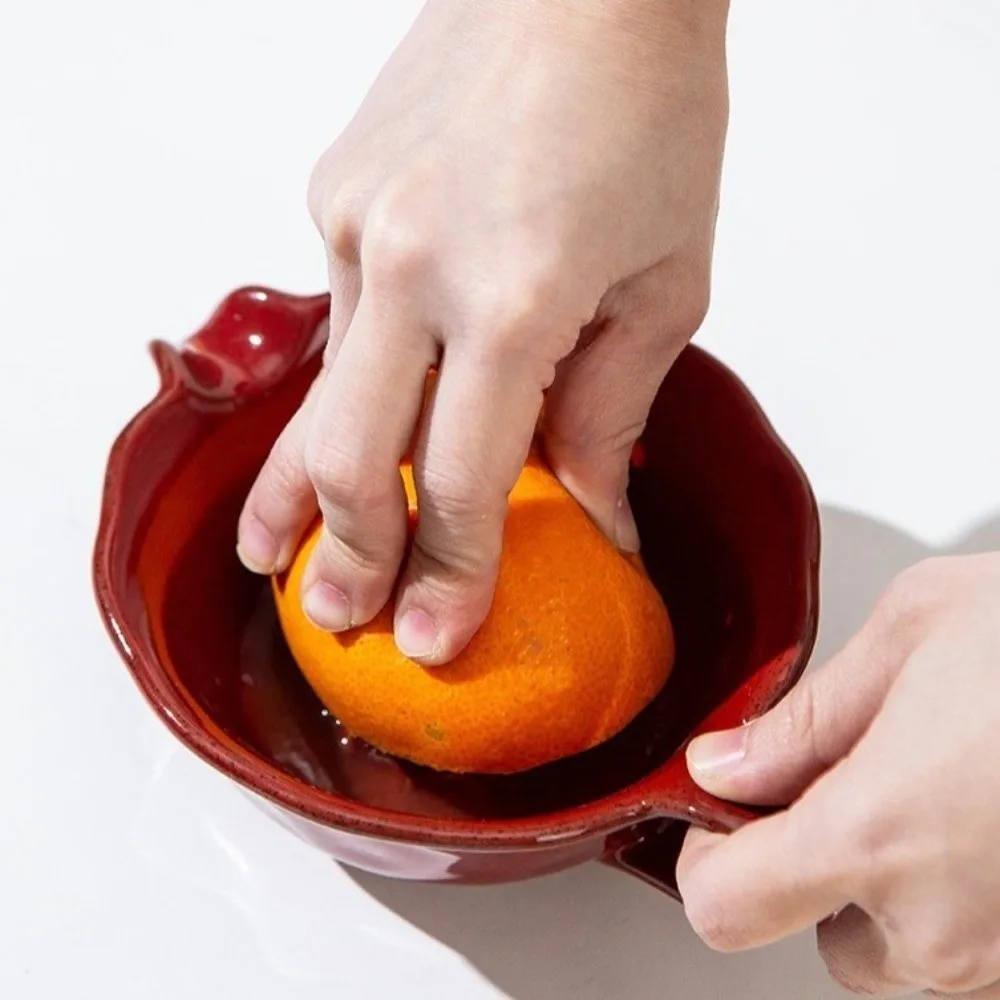 Japanese Ceramic Citrus Juicer Portable Non-Slip Lemon Orange Squeezer 20ML Press Type Manual Hand Squeezer Kitchen Accessories