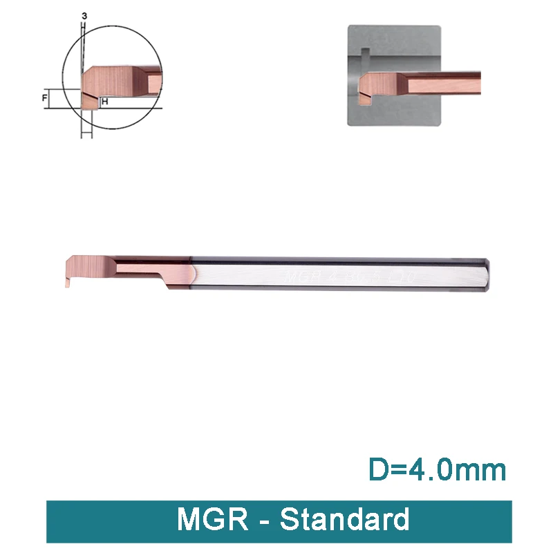 

MGR 4mm Miniature Grooving Cutter Integral Carbide Internal Tools CNC Super Seismic Small hole Turning Lathe Tools Bar