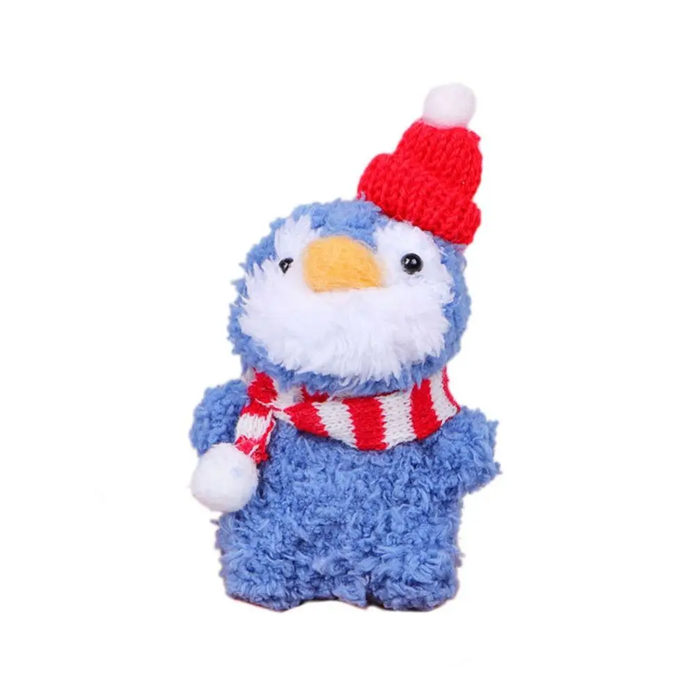 Set di materiali per bastoncini intrecciati con pinguino dei cartoni animati Set di materiali per pendenti fai-da-te ultra densi in peluche con set di bastoncini intrecciati in lana soffice filo di ferro