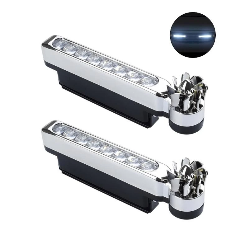 

H7BD High Brightness LED Wind Driven Daytime Lights Wind Powered LED Lights for Car Radiators Enhances Driving Safety Durable