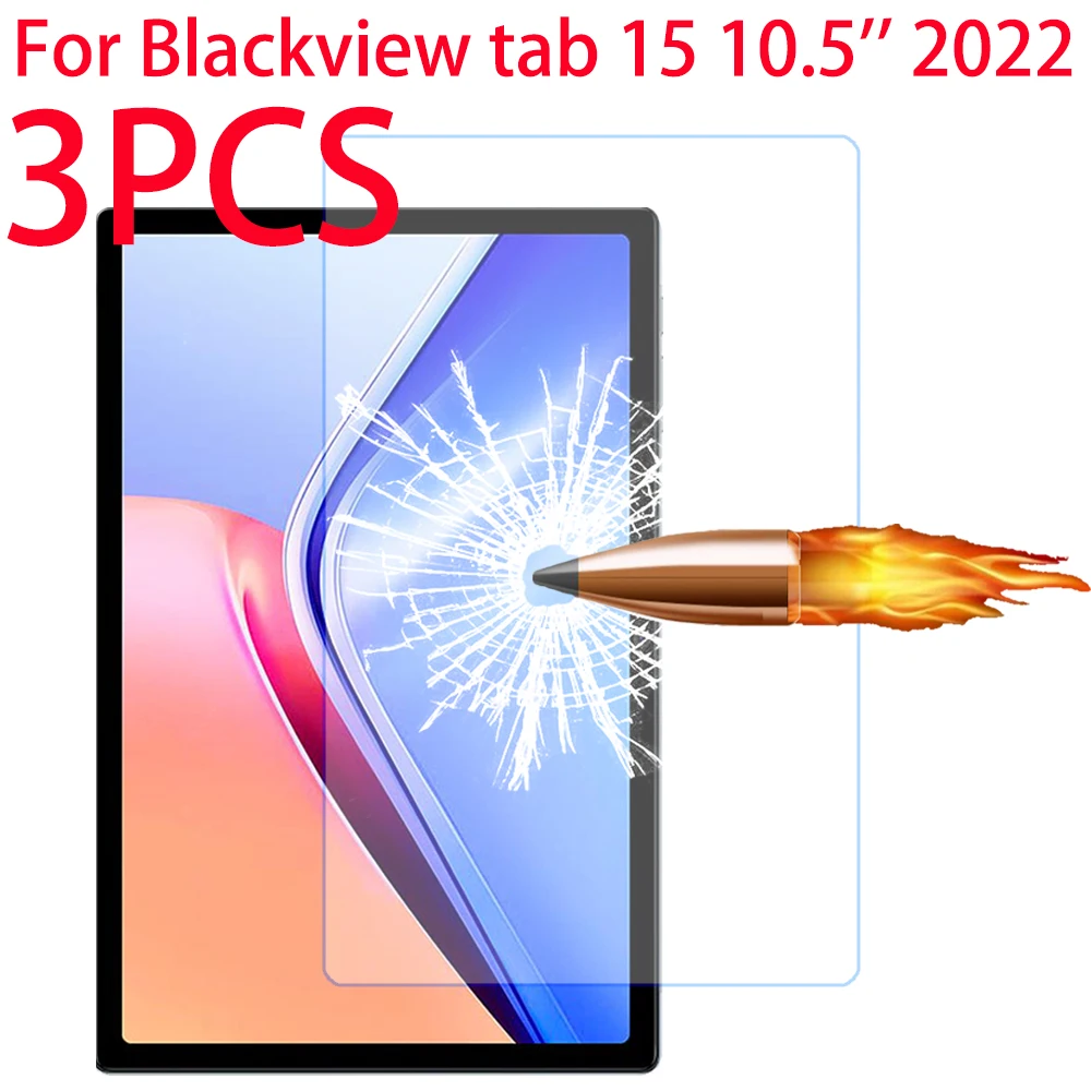 

3PCS Tempered Glass Screen Protector For Blackview tab 15 10.5 inch 2022 Protective Film For Blackview tab 15 10.5 Screen Glass