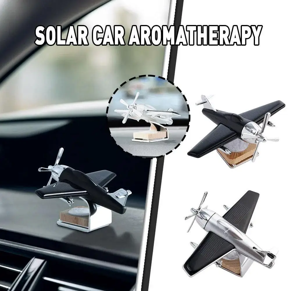 Solar Car Air Freshener, Helicopter Propeller Aroma Rotating Fragrance Aromatherapy, Solar Interior Auto Decoration Diffuse R8Y6