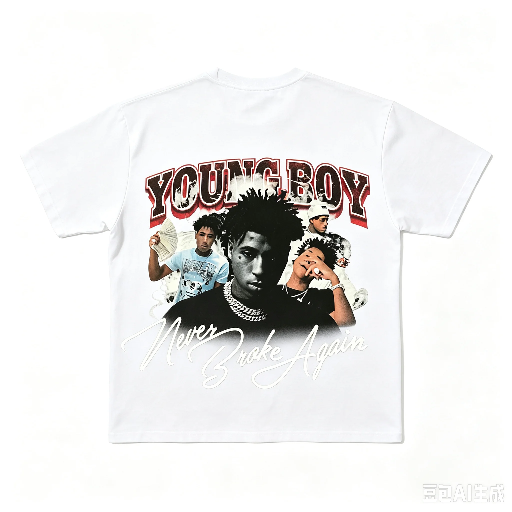 1 Stück Young Boy Never Broke Again Amerikanischer Rapper Hip-Hop Bedrucktes Baumwoll-T-Shirt Unisex für Männer, Frauen, Kinder Sommer Streetwear Casual – Detail 8