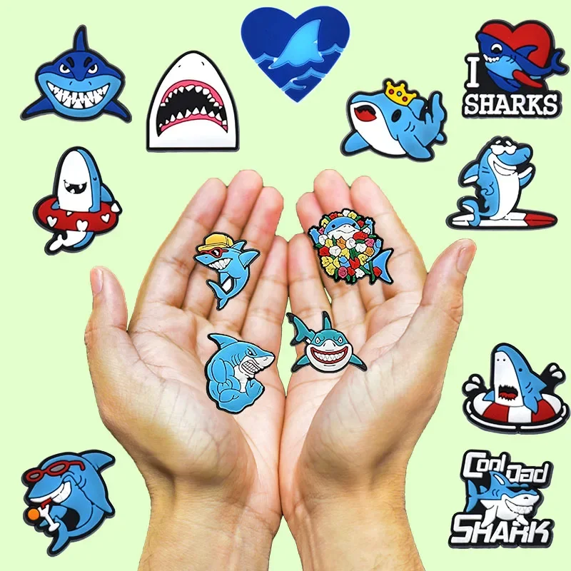 Shoe Charms for Crocs Accessories Oceanshark Shoes Charm for Croc Decorations Pins Men Accessory Jeans Woman Clogs Clips Badges