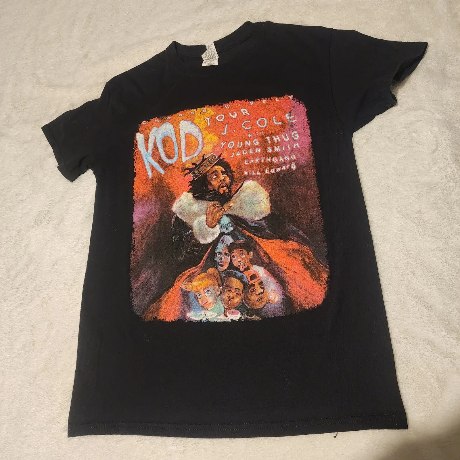 J Cole Dreamville Choose Wisely KOD Tour T Shirt Size Small