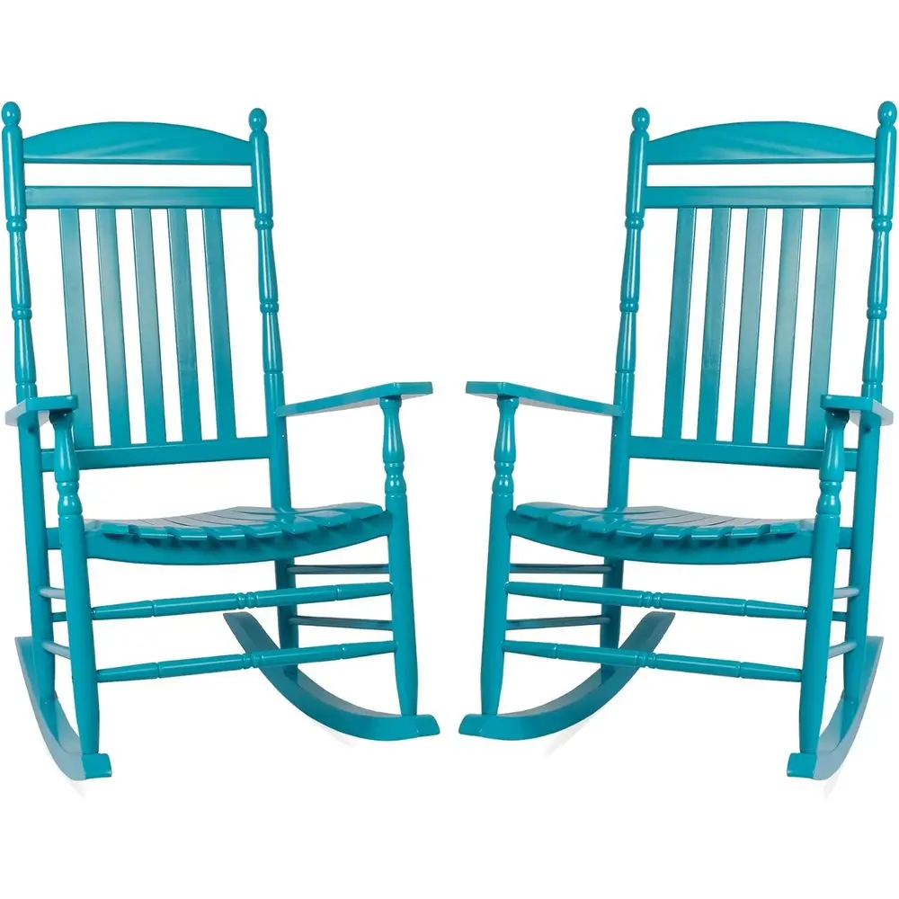 

Pair of Outdoor Rocking Chairs - Oversized Patio Rockers for Comfortable Seating in Garden, Lawn, Balcony, Backyard, and Porch -