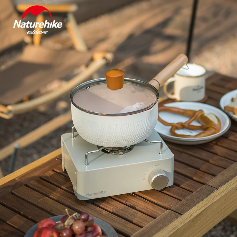 Naturehike Camping Stove Outdoor Portable Camp Stove Butane Fuel Stove Simple Hot Pot Gas Stove Camping Cooker Stove Cookware