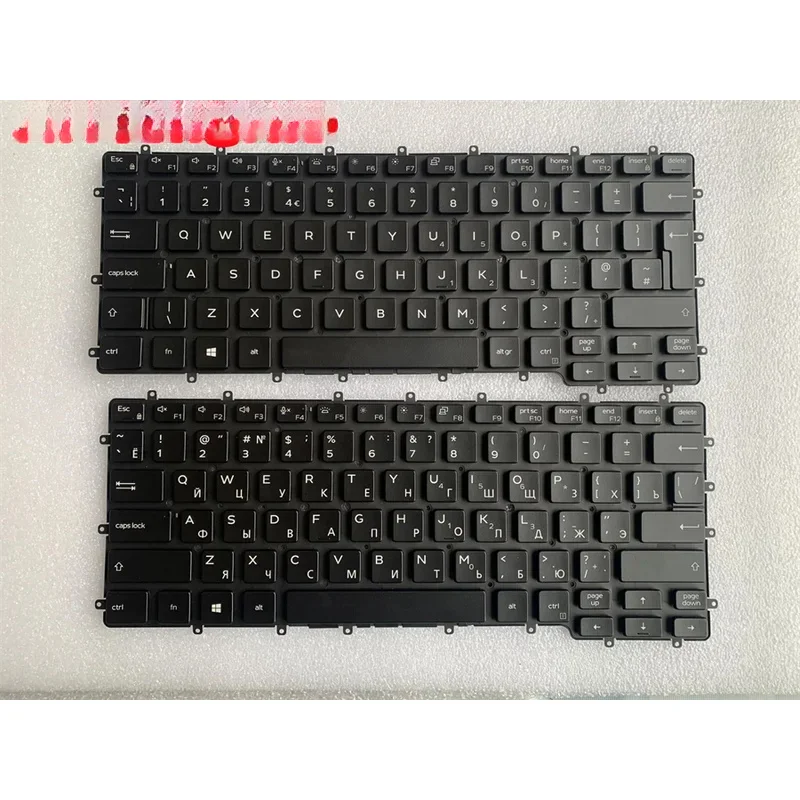 Teclado para portátil español/ruso/estadounidense/francés/reino Unido/HB/GR para DELL Latitude 7400 2 en 1 9410 2 en 1 diseño RU/US/FR/UK/GR con retroiluminación