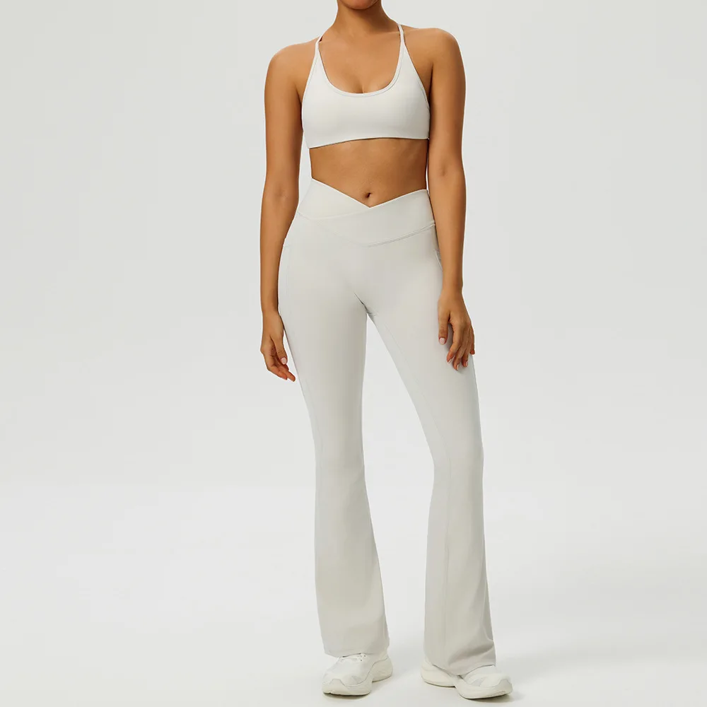 Women's Tracksuit 2 Pieces Yoga Suit Fast Dry High Waist Sports Bras Leggings Suit Push Up Yoga Vest Training Fitness Bra Sets