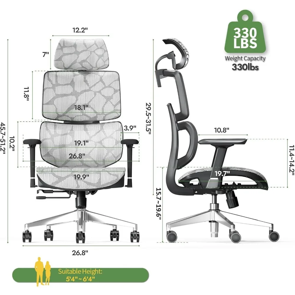 Computer Chair ALL-Mesh High Back Home Office Chair Lumbar Support Gaming Desk Armchair Game Special Student Furniture