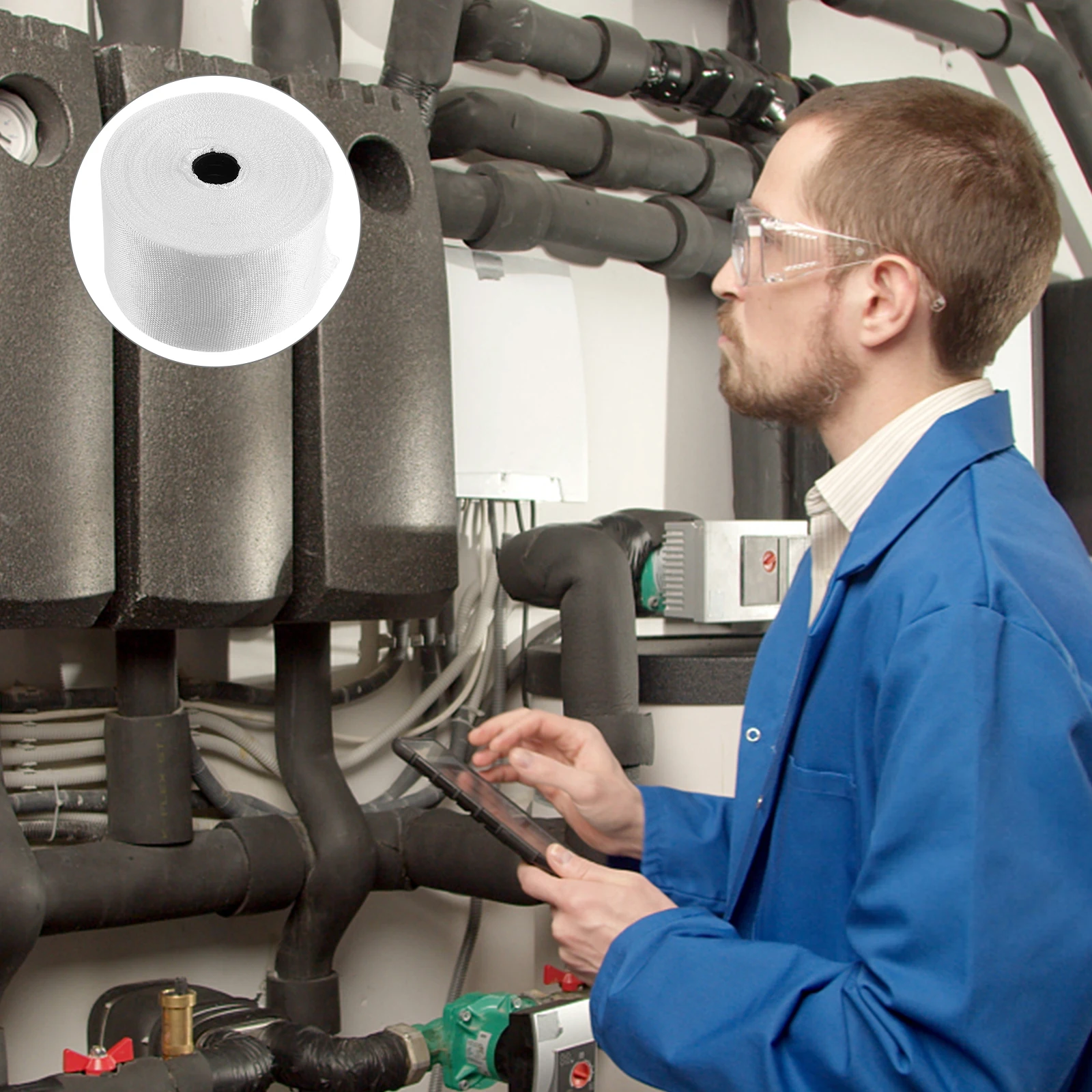 

25 M Heater Ties Magnetic Winding Heat Resistant Insulation Fiberglass Cloth Tape Electrical Cables Tubular Structures