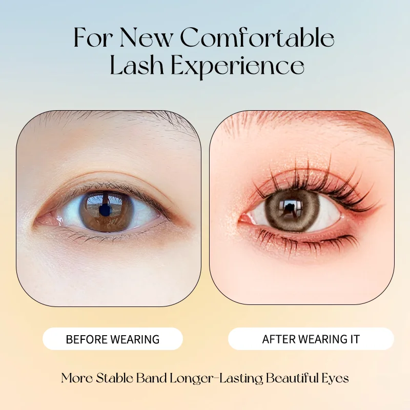 Clusters de cílios autoadesivos, sem necessidade de cola, cílios individuais, extensões de cílios macios para maquiagem natural, reutilizáveis