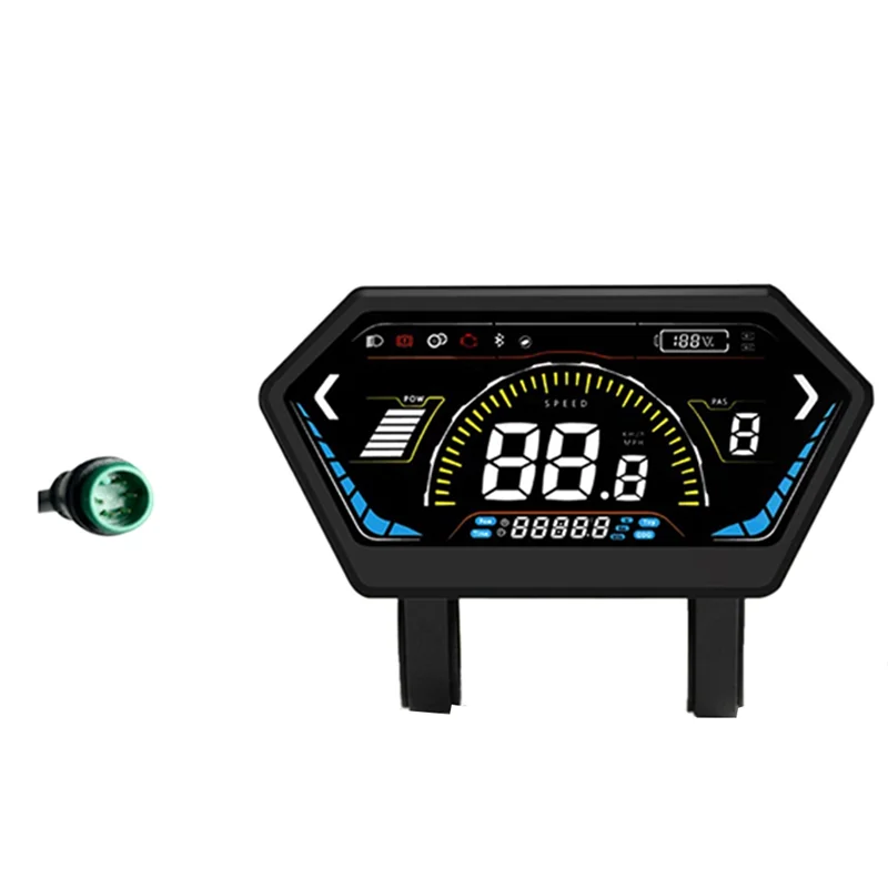 

AX48-UKS6 Electric Scooter LCD Meter Color Screen 24V-72V Electric Bicycle Dashboard E-Bike Smart Display Waterproof 5PIN
