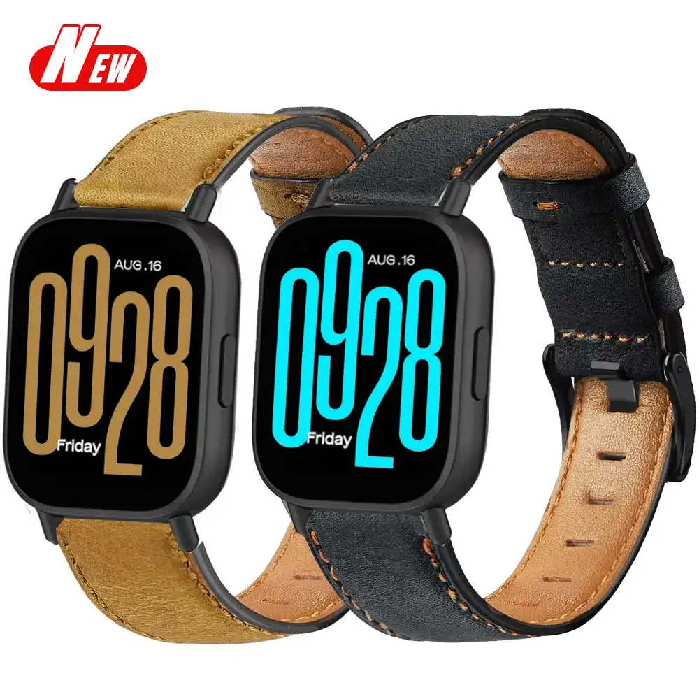 Leather Strap for Redmi Watch 5 Lite Band Wristband Replacement Bracelet 20mm 22mm Correa for Xiaomi Mi Watch5 Active Accessorie