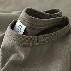 200g Cotton T-shirt Basic 100% Cotton Solid Color Summer Round Neck Bottoming Shirt Korean Men Women Short Sleeves