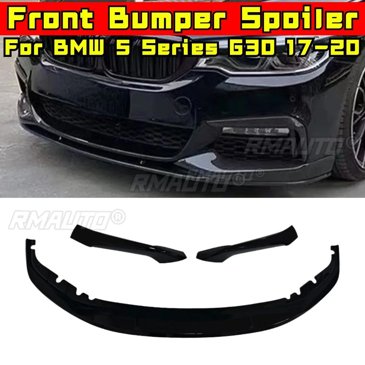 

4PCS Car Front Bumper Spoiler Lip Diffuser Modification MP Style For BMW 5 Series G30 2017-2020 Bumper Guard Protector Cover
