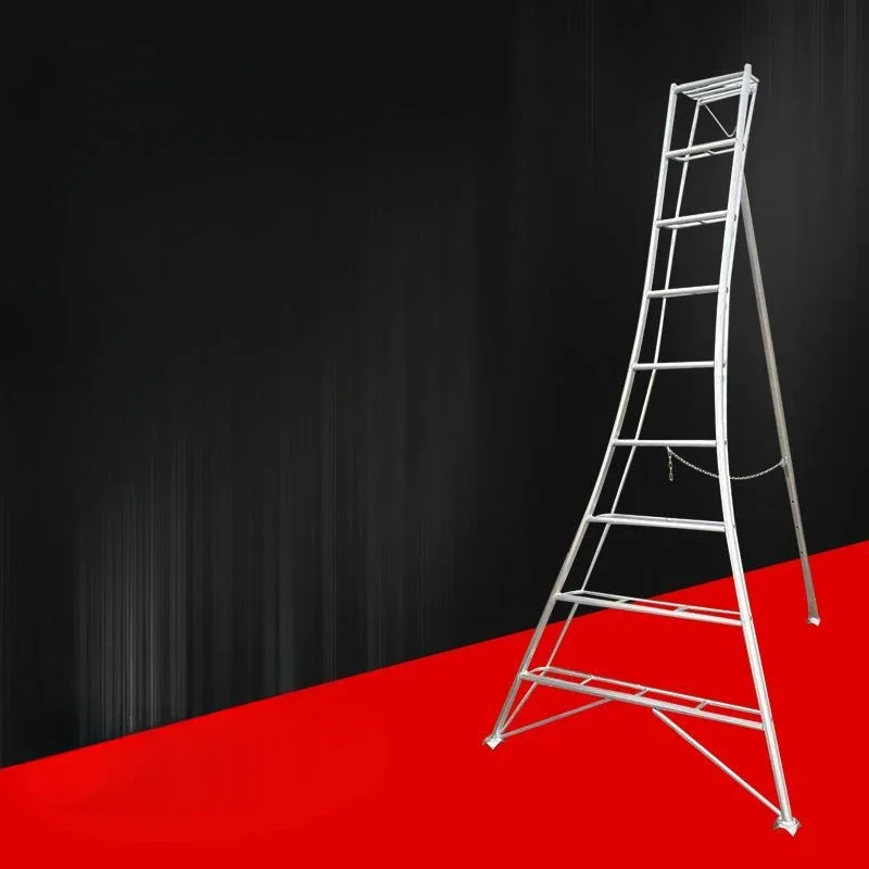 سلم مثلث للحديقة، سلم تشذيب شجرة الفاكهة، سلم من سبائك الألومنيوم لتخضير المنزل، سلم متعرج سميك #2