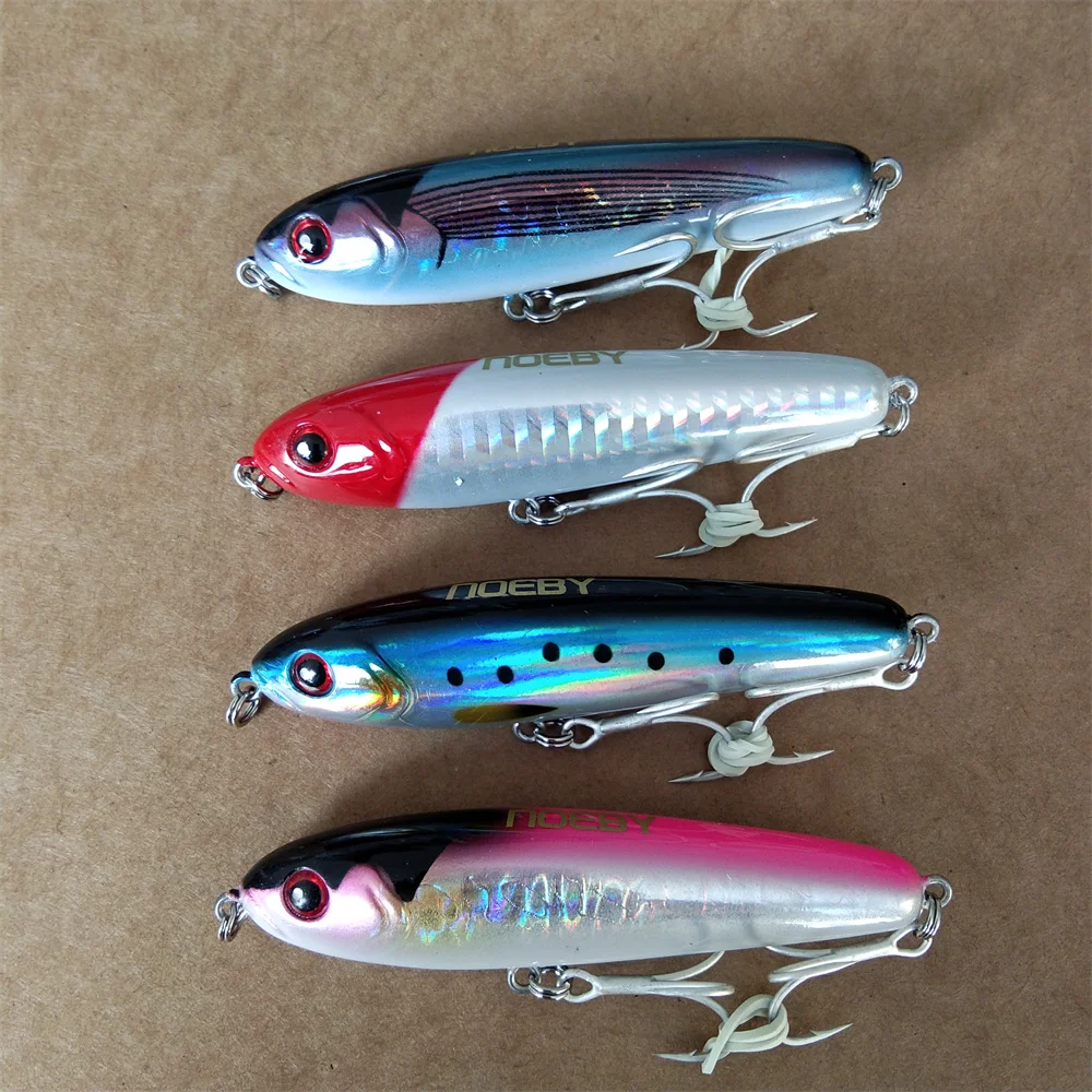 

Noeby 4 шт., тонущие приманки-карандаши для дальнего заброса, 75 мм, 28 г, рыболовные приманки, крючки для отсадки, жесткая приманка для морского рыбалки, искусственный воблер