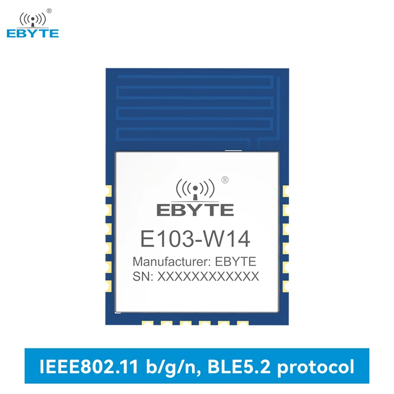 WiFi Serial Port Module Dual Mode WiFi BLE5.2 2.4GHz MQTT AT Command EBYTE E103-W14 HTTP TCP UDP Low Power Consumption