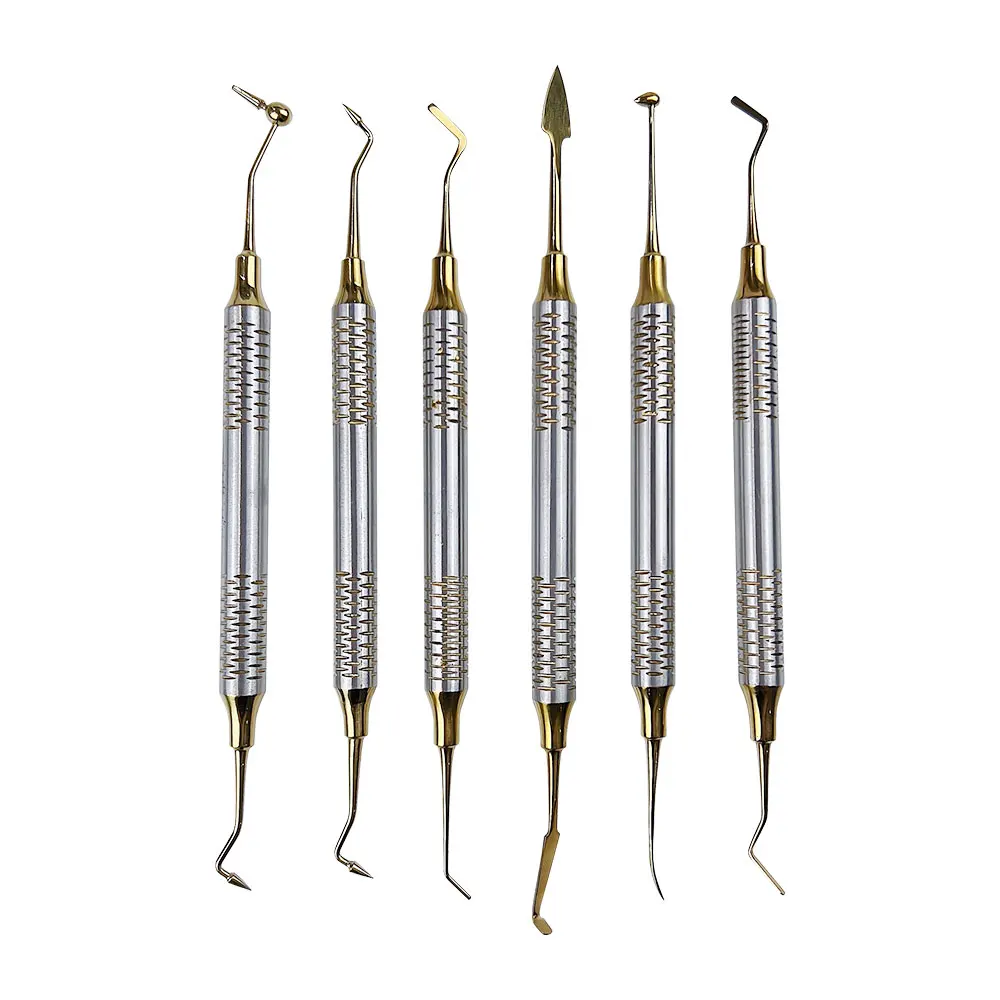6 stks/set Tandheelkundige Composiet Hars Vullen Spatel Tandheelkundige Hars Filler Kit Tandarts Reparatie Instrumenten Tandheelkunde Restauratie Gereedschap