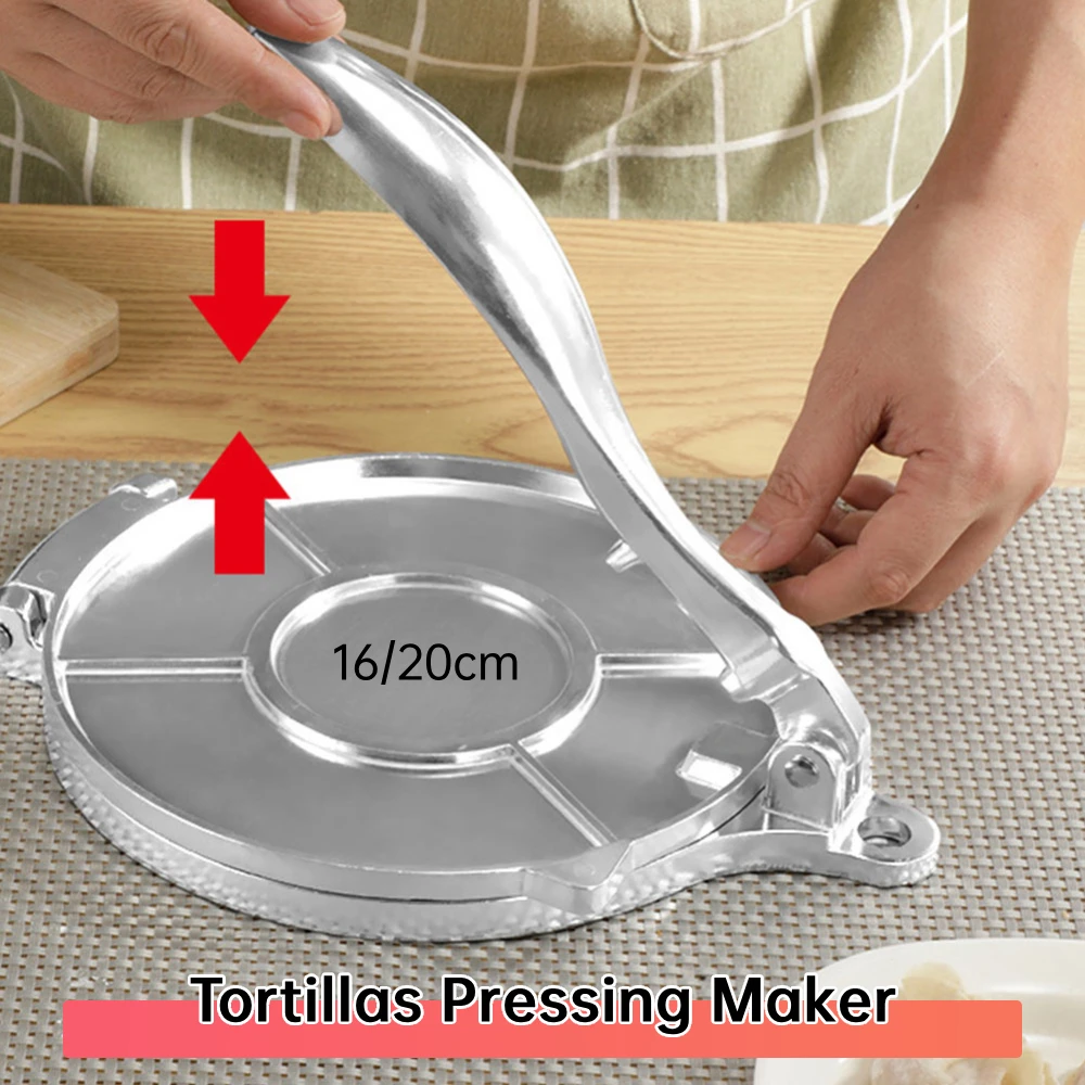 Tortilla Press Aluminum Alloy Homemade Pancakes Tool DIY Manual Dumpling Wrapper Pressing Tool Kitchen Cooking Accessories