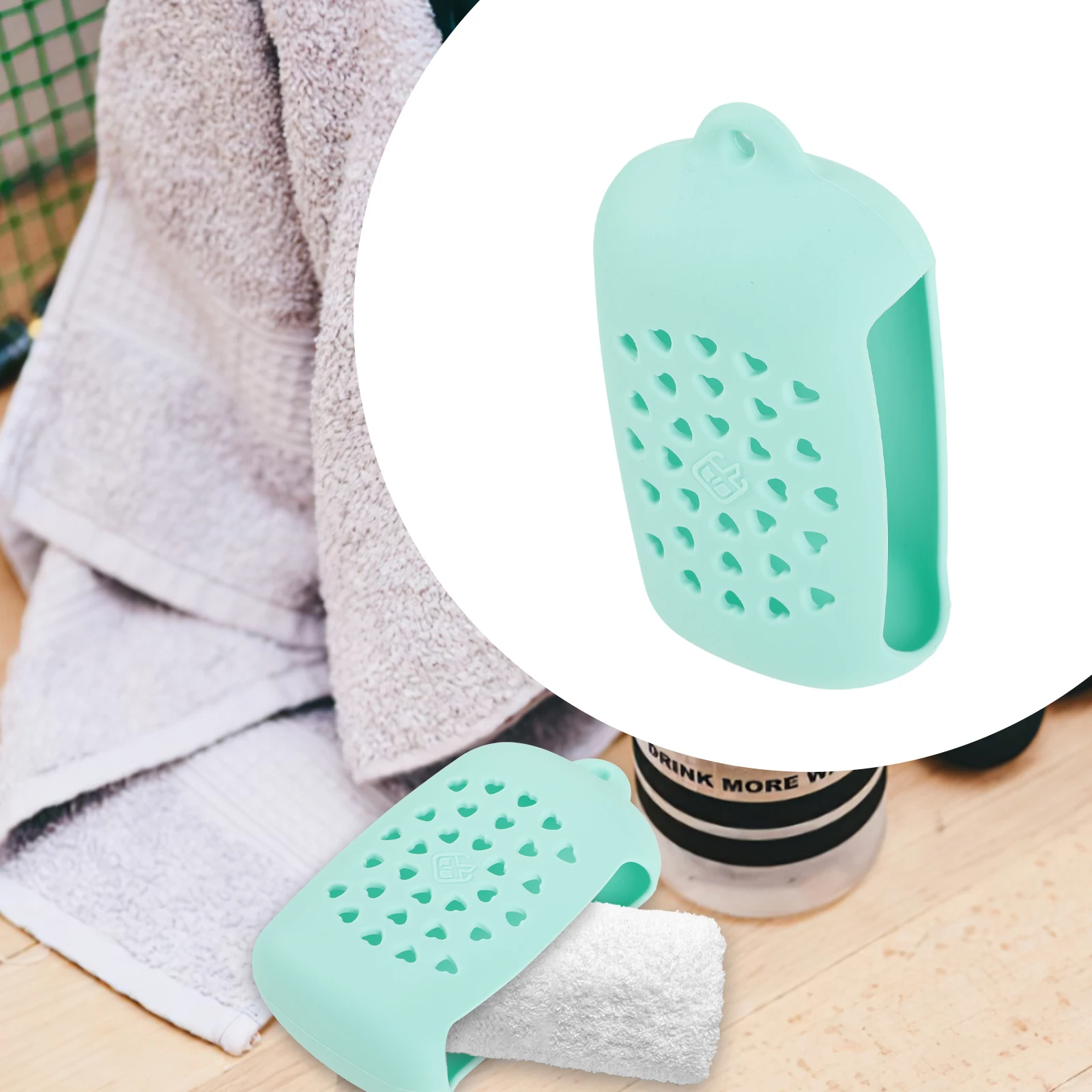 

1pcs Silicone Towel Case Fast Drying Lightweight Quick Dry Sports Storage Green Bathroom Bag Gym Spa Pool