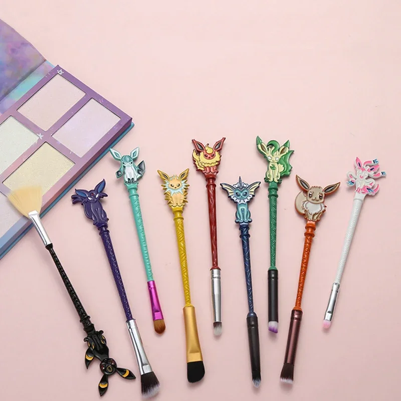 Pokemon Makeup Brush Loose Powder Eyeshadow Brush Eevee Family Glaceon Flareon Espeon Peripheral Girls Birthday Gift Kawaii