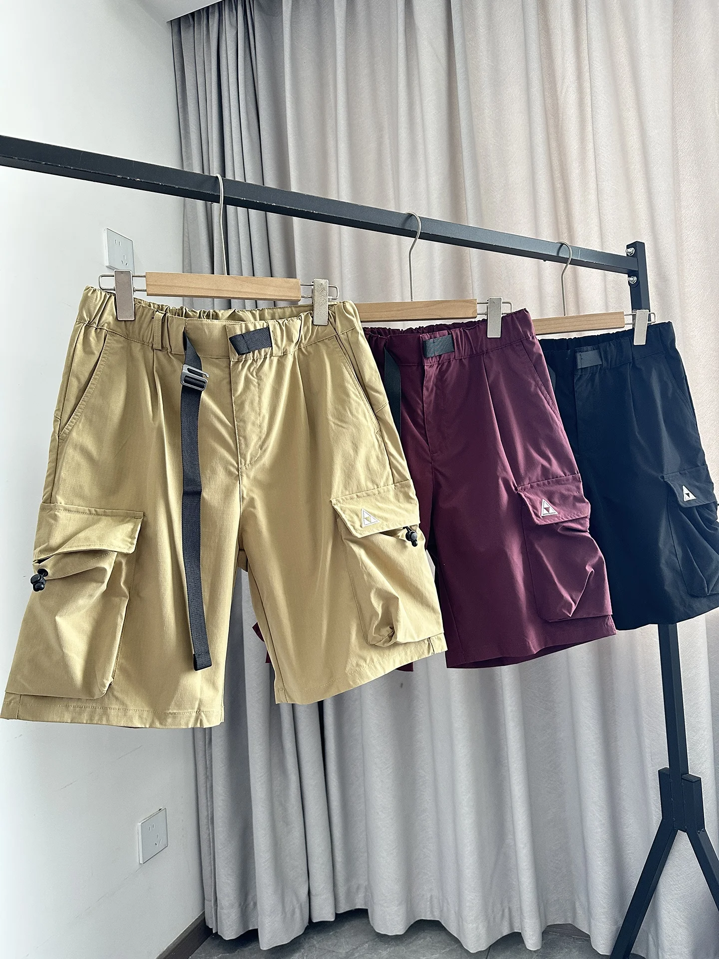 Outdoor Men's Workwear Shorts Multi-Pocket Wear-Resistant Tear-Resistant Water-Resistant Summer Fashionable Nylon Spandex