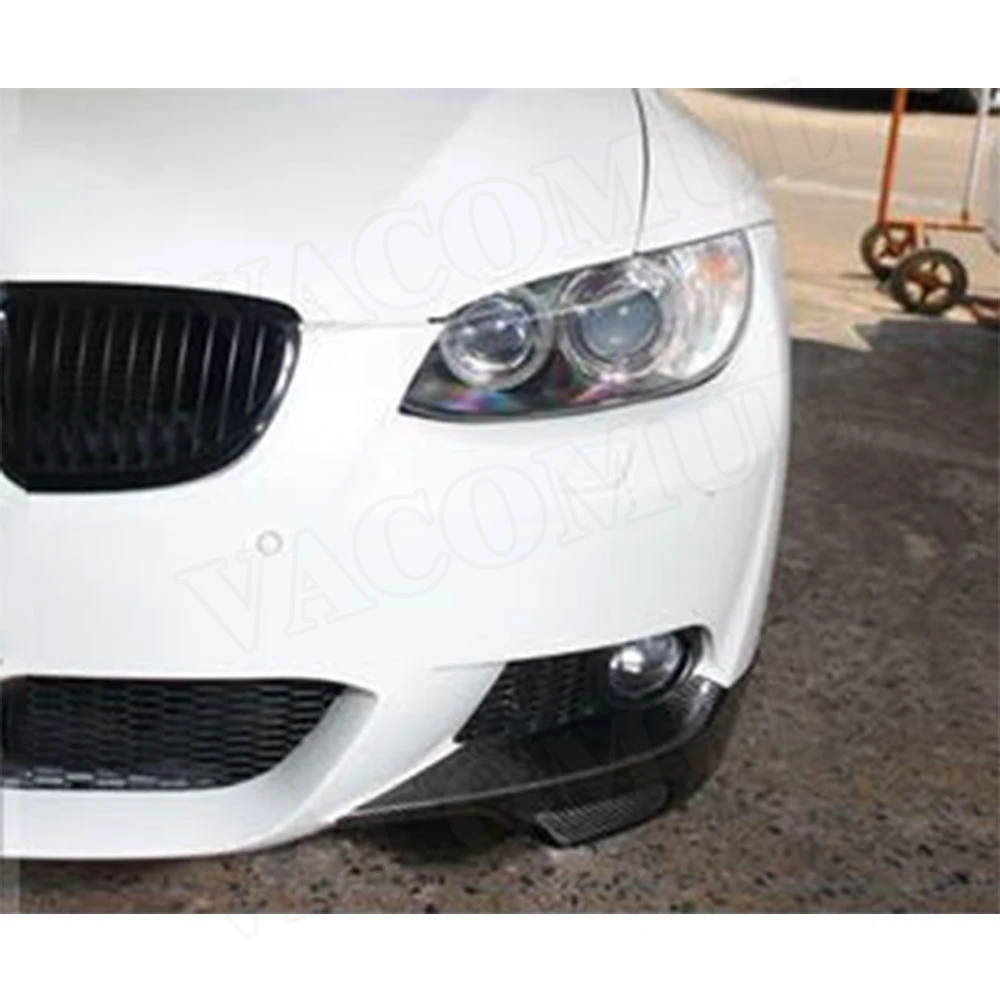 2 Stück Kohle faser Auto Front stoßstange Splitter Lippen diffusor Schutz für BMW 3er E92 E93 M Tech Sport 2007-2009 Frp