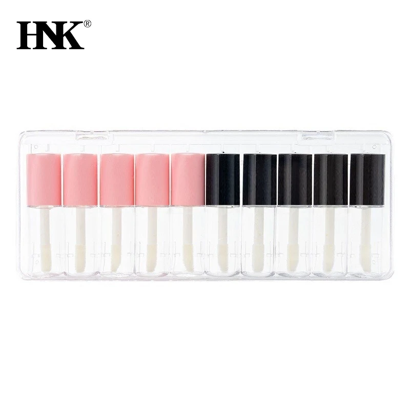 Vazio Transparente Plástico Lip Gloss Tubo Garrafas recarregáveis, Lip Glaze Tube, DIY Lipstick Bottle, Recipiente de Amostra Cosmética, 10Pcs