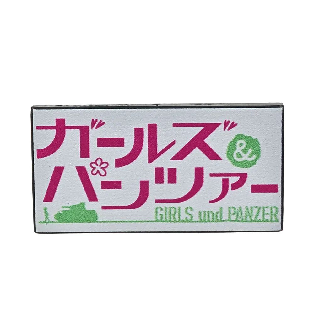 Anime Girls Und Panzer Enamel Pin Cute Japanese Manga Logo Brooch Tank Military School Metal Badge Fans Lapel Pins Jewelry Gift
