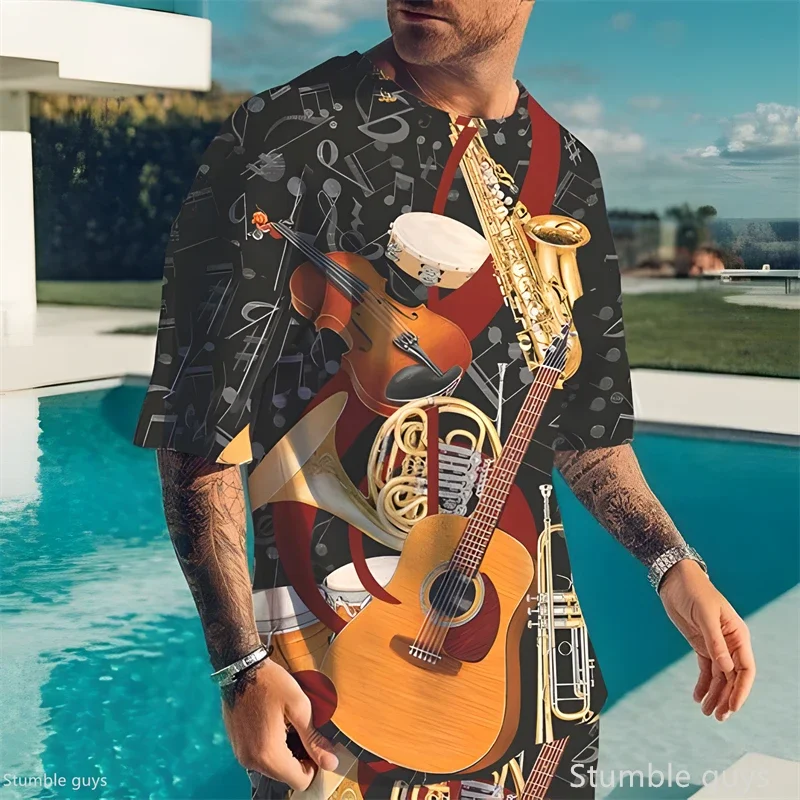 Sommer Herren Übergroßes Mode-Anime-T-Shirt Locker Sitzend Kurzarm Weich Bequem Modisches Sport-Trikot Outfit