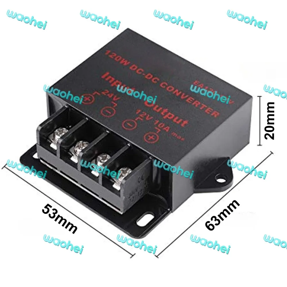

DC 24V to 12V 10A 5A 120W Step Down Buck Converter Voltage Stabilizer Regulator Reducer Power Converter Mini Module Transformer