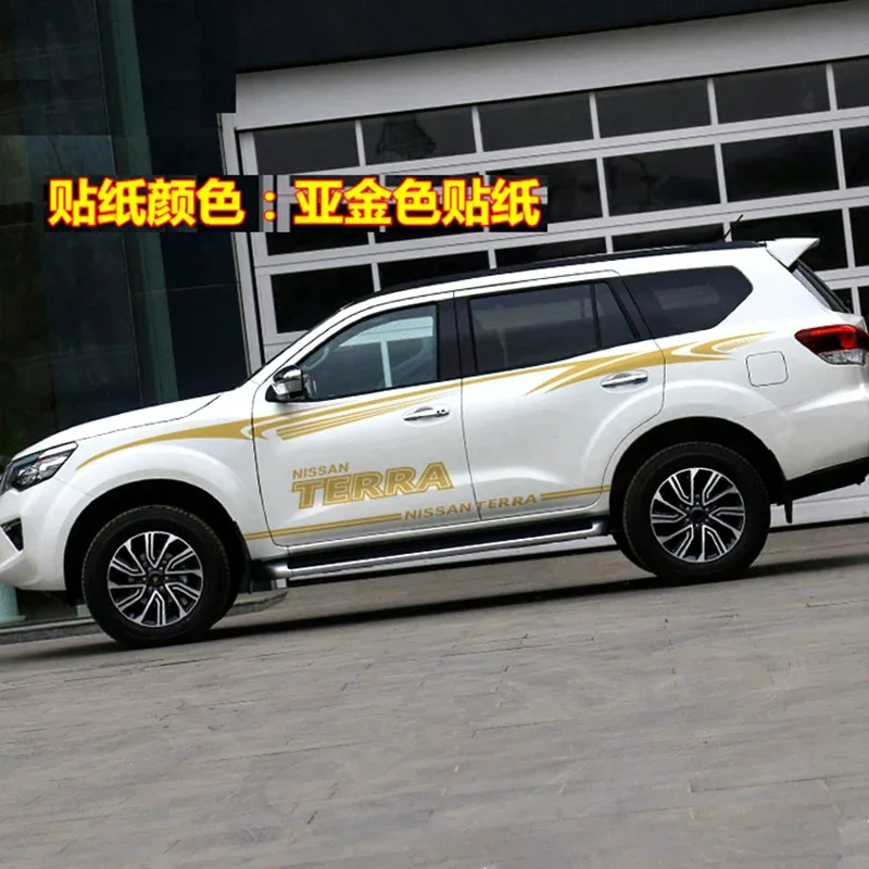 

Виниловая наклейка для автомобиля, фольга для Nissan TERRA 2010-2022, кузов на заказ, внедорожник, боковые спортивные декоративные наклейки