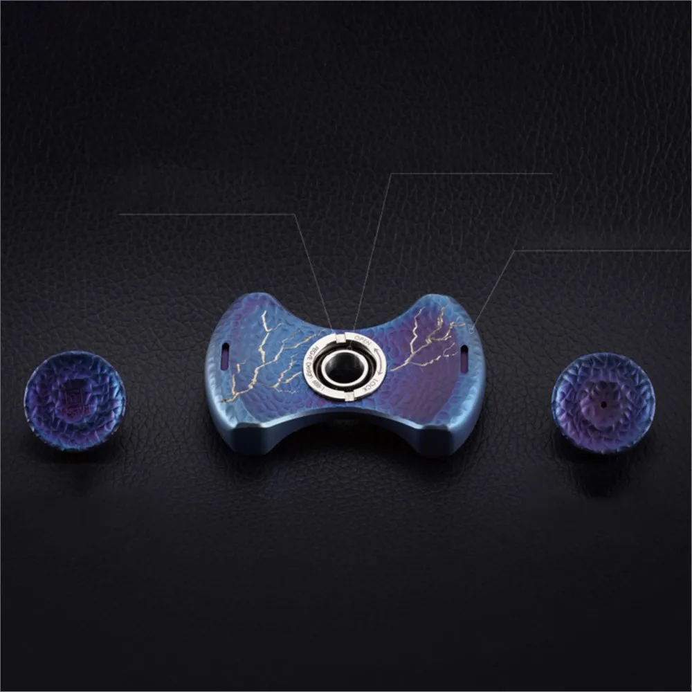 FEGVE EDC météorite Fidget Spinner à deux lames Fidget Spinner titane soulagement du Stress jouet conceptions originales accessoires de bureau
