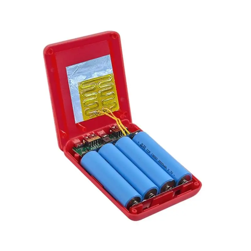 DIY Power Bank Box 4x18650 Battery Outer Case Shells with Multiple Color Choices Battery Not Included 5V/2.1A USB Output