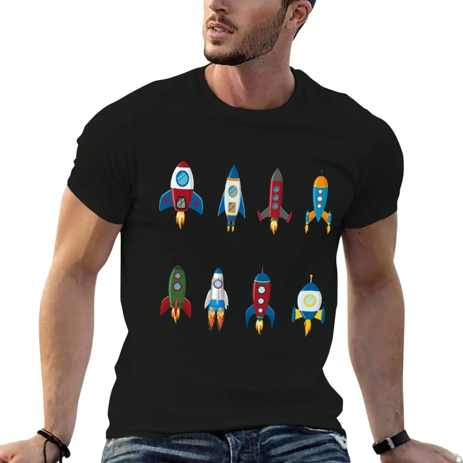Cartoon Rockets Pack T-Shirt croswit shirt man anime tshirt mens white t shirts