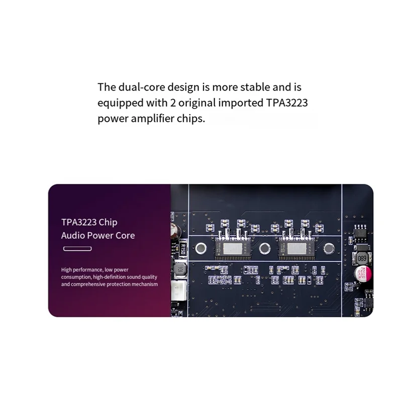 Carte amplificateur numérique A25P HT21MAX 2.1 canaux 200Wx2 + 400W, amplificateur de caisson de basses Via le jeu de puces Bluetooth TPA3223