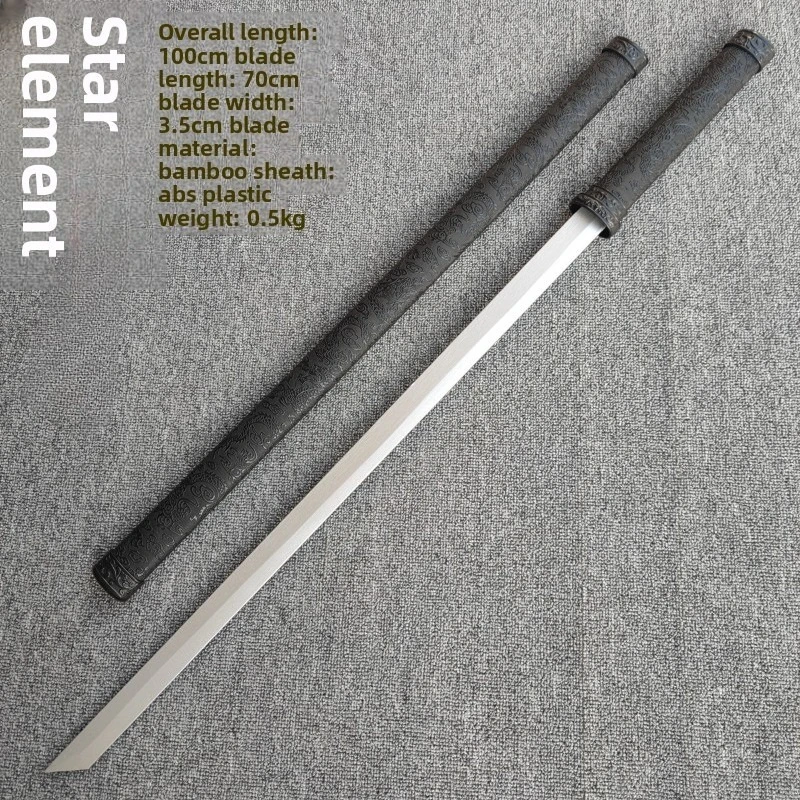 100 cm/33.37in Bamboe Katana Zwaard Met Schede Display Anime Randapparatuur Model Cosplay Props Collectible Praktijk Vriendje Gift