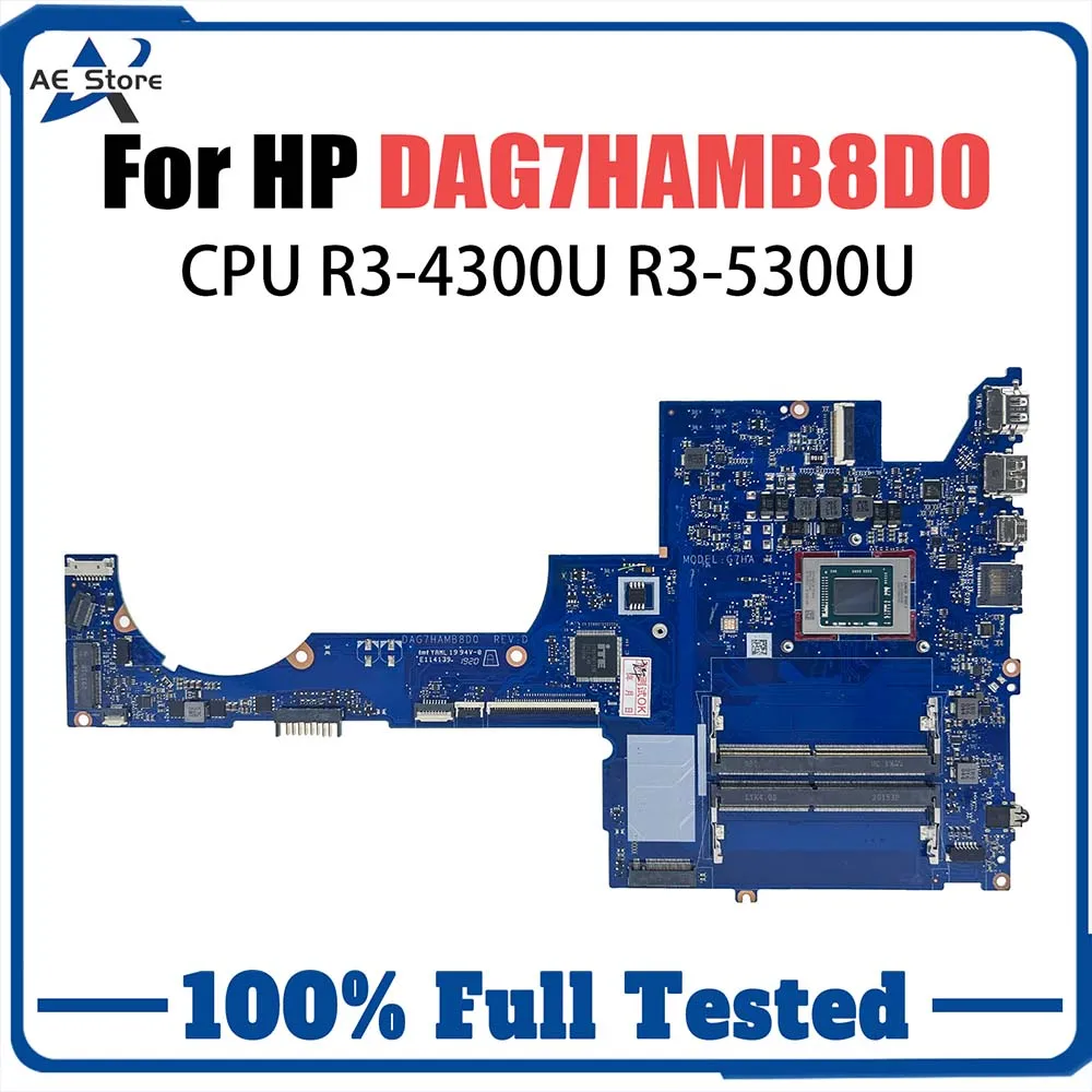 

DAG7HAMB8D0 Mainboard For HP Pavilion 15-EH Laptop Motherboard With R3-4300U R3-5300U CPU 100% Fully Tested