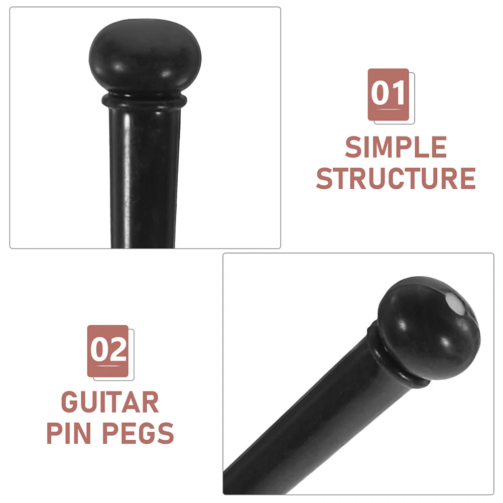

Acoustic Guitar Bridge Pins Enhance Tone Clarity Sustain Brass Material Easy Install Remove Compatible Six String Guitars Sturdy