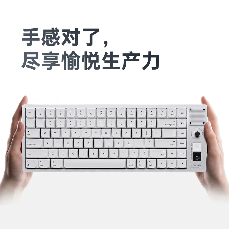 YOGO 75 PRO Low Axis Mechanical Keyboard Custom CNCAluminum Tri Mode Gasker RGB Portable Silent Mac Computer for Office Keyboard
