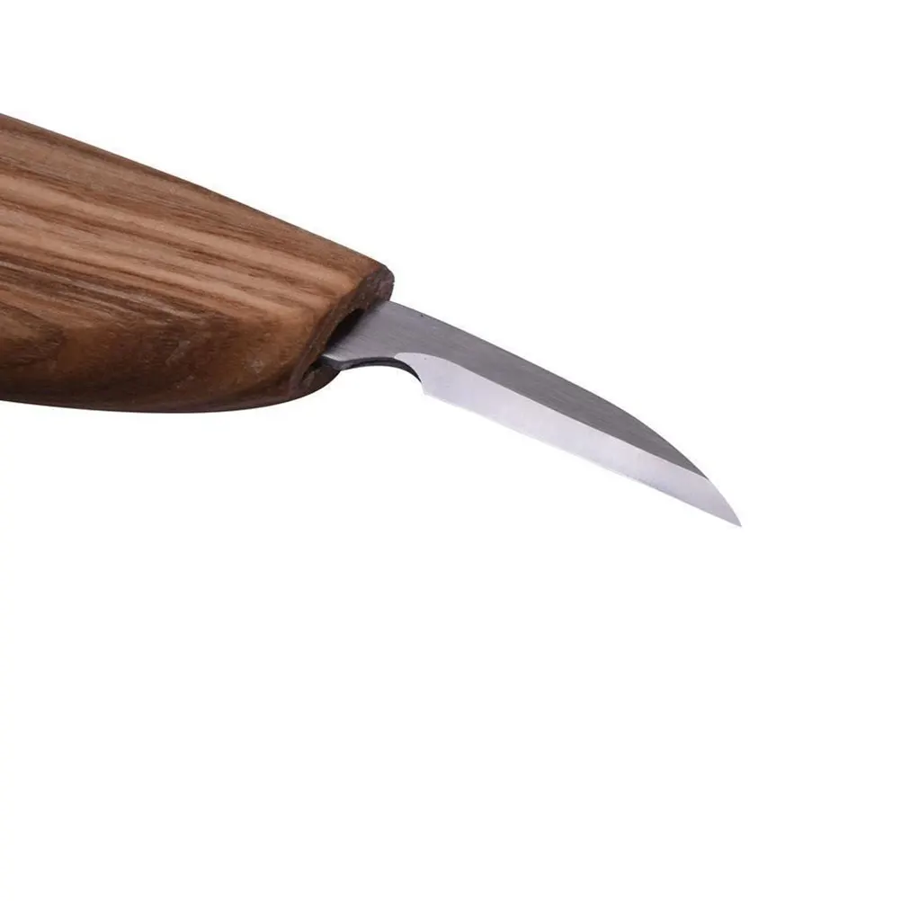 3-teiliges Holzschnitzwerkzeug-Set, Edelstahl, Löffel, Messer, Schälschaber, Haken für DIY-Holzhandwerk, Outdoor-Einsatz, Schnitzmesser-Set