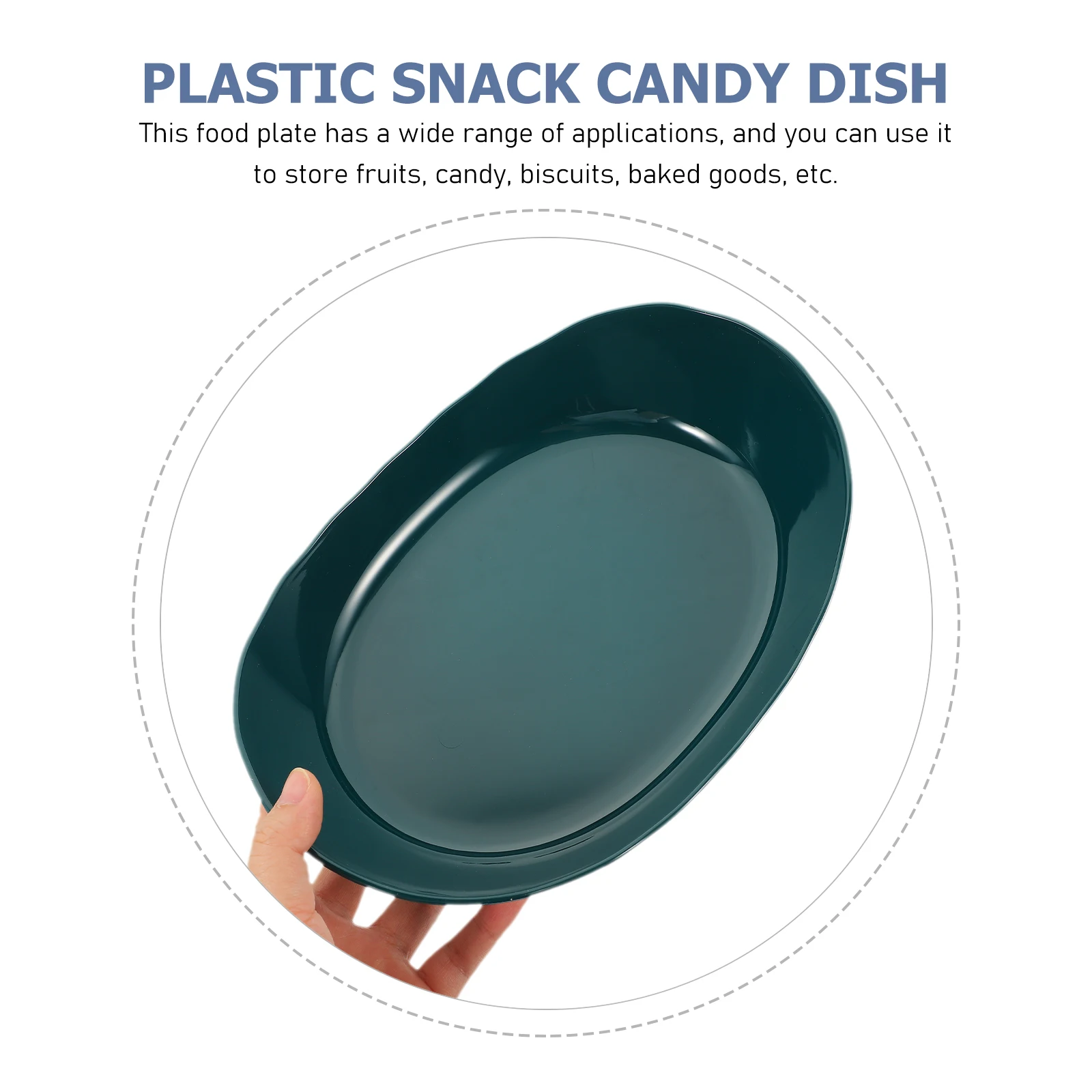 

Sturdy Snack Plate Fruit Bowl Decorative Kitchen Tray Serving Dessert Candy Banquet Birthday Wedding Home Large Capacity